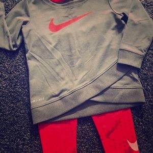 Nike Dri-fit baby girl sweatshirt and pants set